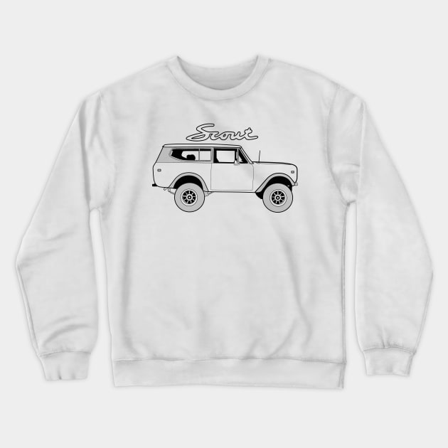 International Scout II Harvester Classic Vintage 4x4 Truck Offroad Vehicle Crewneck Sweatshirt by bigraydesigns